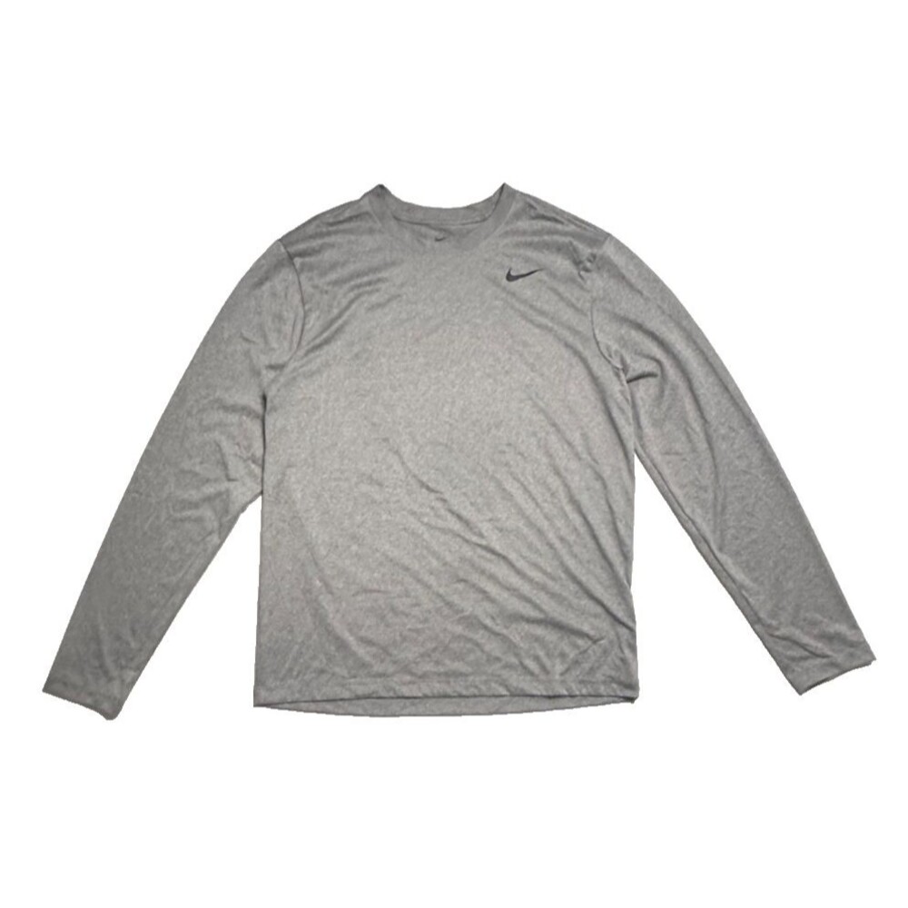 Nike Dri-FIT Men’s Gray Long Sleeve Athletic Shirt Size Medium
